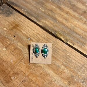 Sterling Silver turquoise Oval Earrings